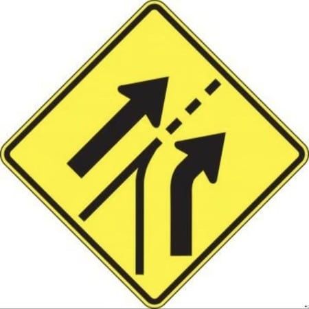 Accuform LANE GUIDANCE SIGN ENTERING ROADWAY FRW651RA FRW651RA